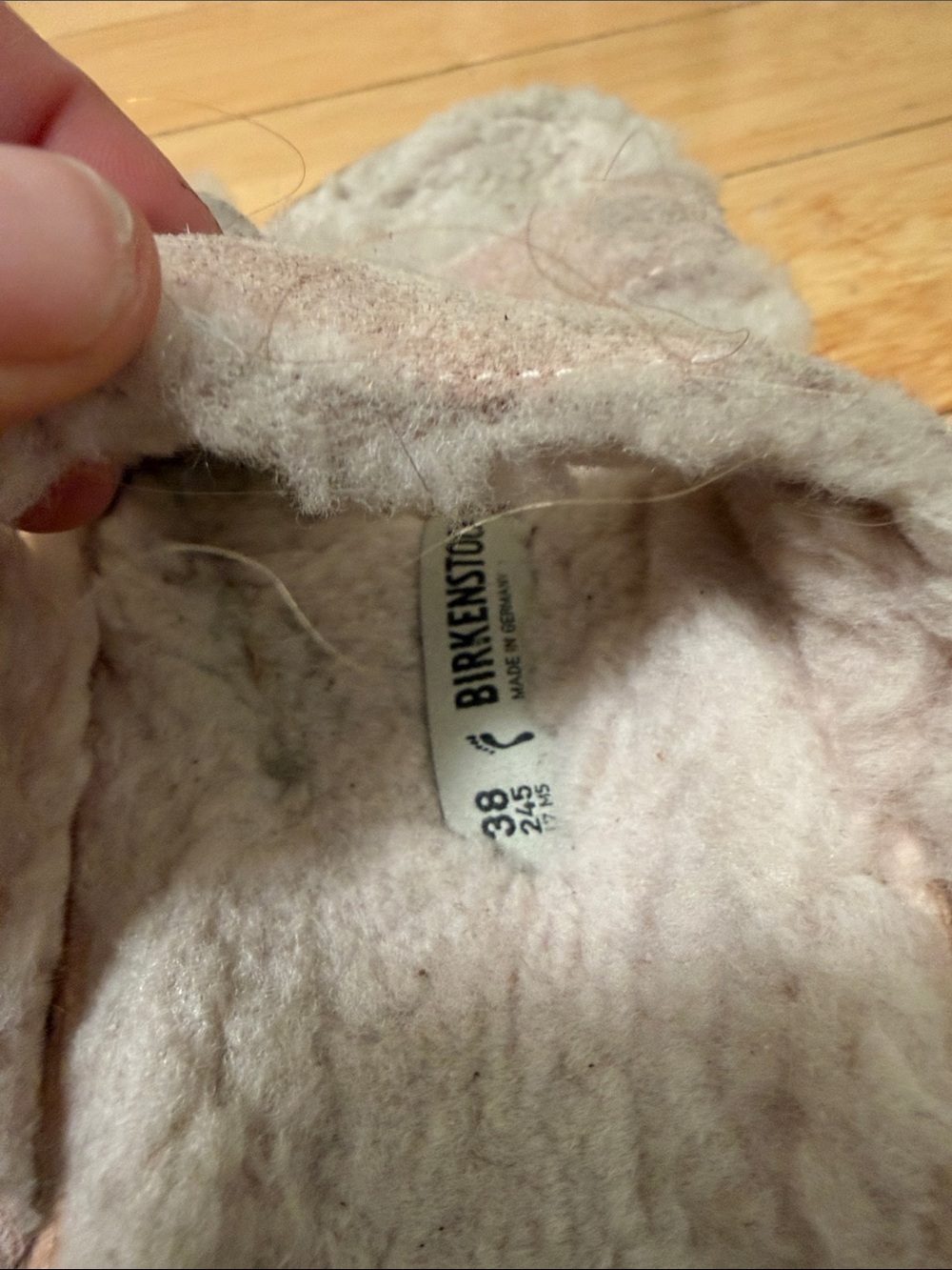 Birkenstock Arizona Suede Shearling Slides in Dusty Rose -38 - Picture 2 of 10
